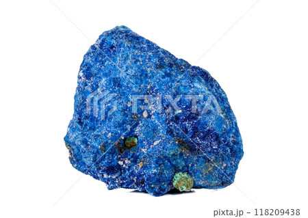 Macro mineral stone Malachite and Azurite against white background Macro mineral stone Malachite and Azurite against white background 118209438
