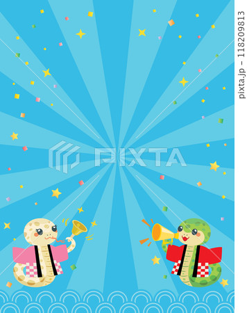 巳年の大売出しのバナーイラスト 118209813