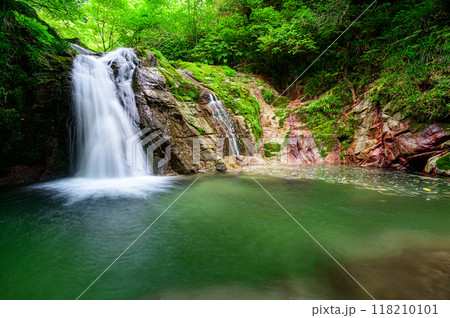 滝の風景 花貫渓谷 乙女滝 滝の風景 花貫渓谷 乙女滝 118210101