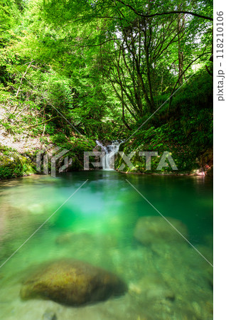 滝の風景　花貫渓谷　不動滝 118210106