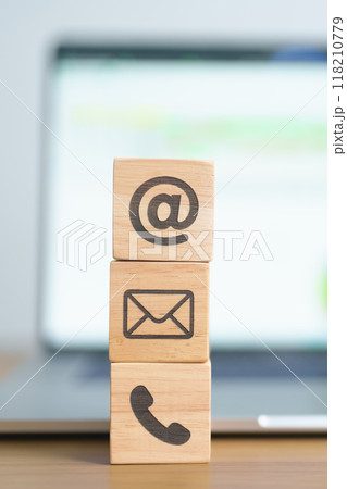 Contact Us concepts. Wood block of Email, call Phone and Website Address sign. For Customer support hotline, business Marketing, Corporate, communication and Advertising Contact Us concepts. Wood block of Email, call Phone and Website Address sign. For Customer support hotline, business Marketing, Corporate, communication and Advertising 118210779