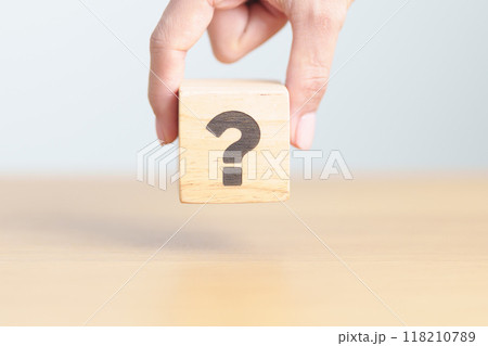 Wood block of Questions Mark ( ? ) sign. FAQ, frequency asked questions, Answer, Q and A, Information, Communication and interrogation Concepts Wood block of Questions Mark ( ? ) sign. FAQ, frequency asked questions, Answer, Q and A, Information, Communication and interrogation Concepts 118210789