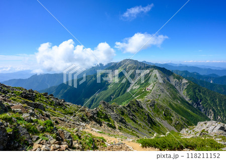 【南アルプス】北岳からの間ノ岳 【南アルプス】北岳からの間ノ岳 118211152