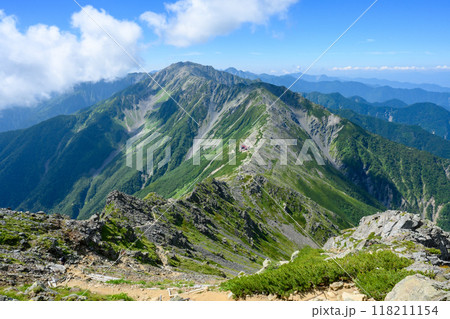 【南アルプス】北岳からの間ノ岳 【南アルプス】北岳からの間ノ岳 118211154