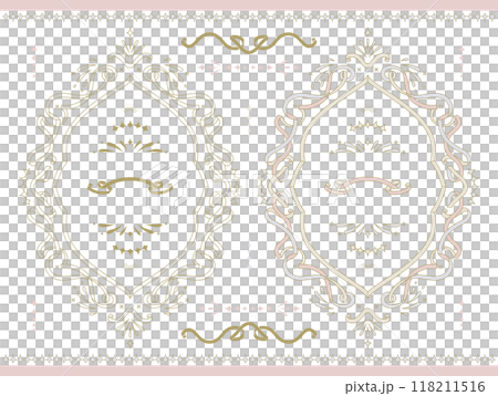 Cute line decorative frame set 118211516