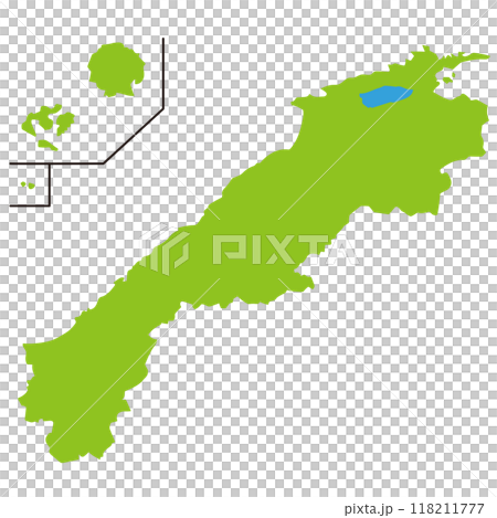 Shimane prefecture map icon tourism material 118211777
