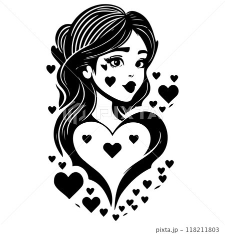 black mom beauty girl illustration black mom beauty girl illustration 118211803