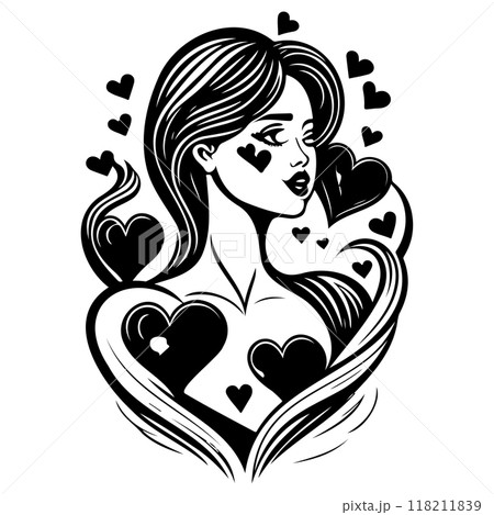 black mom beauty girl illustration black mom beauty girl illustration 118211839