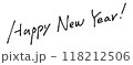 Happy New Year!　手書き文字 118212506