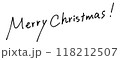 Merry Christmas!　手書き文字 118212507
