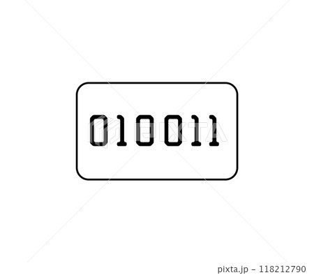 Black outlined binary code icon for data encoding, programming, or digital processing. Suitable for tech articles, software development, coding tutorials, digital encryption, and data processing. Black outlined binary code icon for data encoding, programming, or digital processing. Suitable for tech articles, software development, coding tutorials, digital encryption, and data processing. 118212790