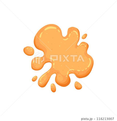 Cartoon sticky slime. Goo liquid slime splatter, mucus splash. Jelly dripping spot flat vector illustration icon Cartoon sticky slime. Goo liquid slime splatter, mucus splash. Jelly dripping spot flat vector illustration icon 118213007
