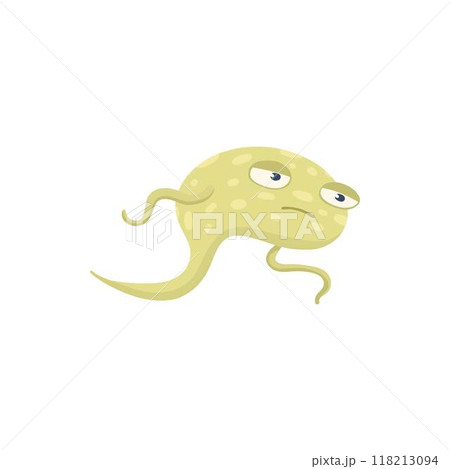 Cartoon bacteria mascot. Virus character, bacterias with funny face. Color microbe and disease virus isolated vector illustration icon. Monster creature organism, bacteria and microbe 118213094