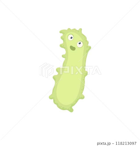 Cartoon bacteria mascot. Virus character, bacterias with funny face. Color microbe and disease virus isolated vector illustration icon. Monster creature organism, bacteria and microbe Cartoon bacteria mascot. Virus character, bacterias with funny face. Color microbe and disease virus isolated vector illustration icon. Monster creature organism, bacteria and microbe 118213097