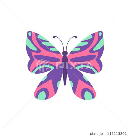 Cute butterfly. Decorative spring butterfly colorful wings. Monarch, moth and dragonfly. Tropical beautiful floral insect flat vector icon. Spring monarch and butterfly, insect animal illustration Cute butterfly. Decorative spring butterfly colorful wings. Monarch, moth and dragonfly. Tropical beautiful floral insect flat vector icon. Spring monarch and butterfly, insect animal illustration 118213201