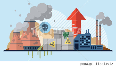 Waste pollution vector illustration. Waste pollution has far reaching consequences, including social, economic, and environmental impacts Effective waste management practices can mitigate negative 118213912