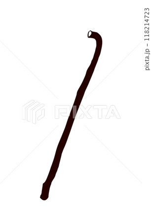 Vector drawing. Old wooden stick 118214723