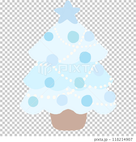 シンプルで可愛いクリスマスツリーのイラスト シンプルで可愛いクリスマスツリーのイラスト 118214907