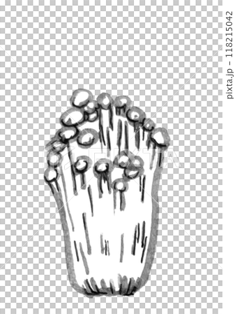 Simple mushroom line drawing illustration 118215042