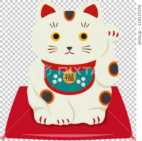 Lucky cat with cushion 118215208