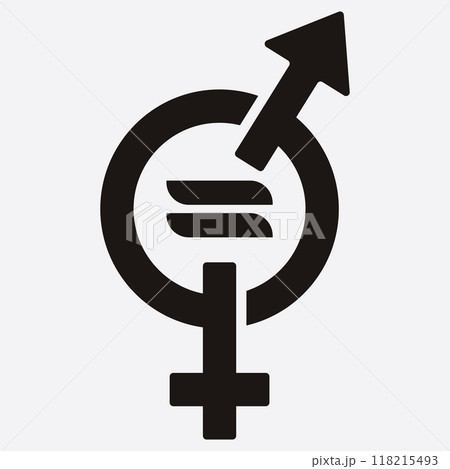 male and female gender logos male and female gender logos 118215493