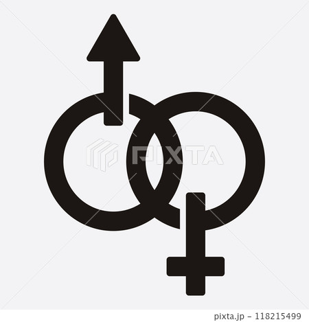 male and female gender logos 118215499