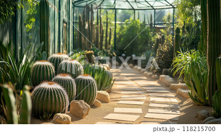 植物園で花を咲かせたサボテン 植物園で花を咲かせたサボテン 118215700