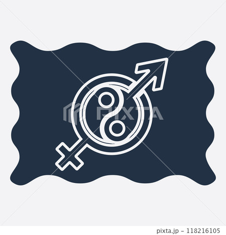 gender illustration logo. gender illustration logo. 118216105