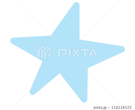 illustration showcases a serene sky blue star shape, offering a calming visual with its soft hue against a pristine white background. illustration showcases a serene sky blue star shape, offering a calming visual with its soft hue against a pristine white background. 118216525