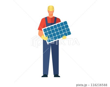 Solar panel vector illustration. The concept photovoltaic technology revolutionizes energy generation Sustainable energy practices aim to minimize ecological footprint Electric power is at core 118216588