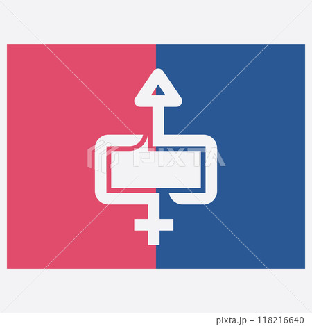 male and female gender logos 118216640