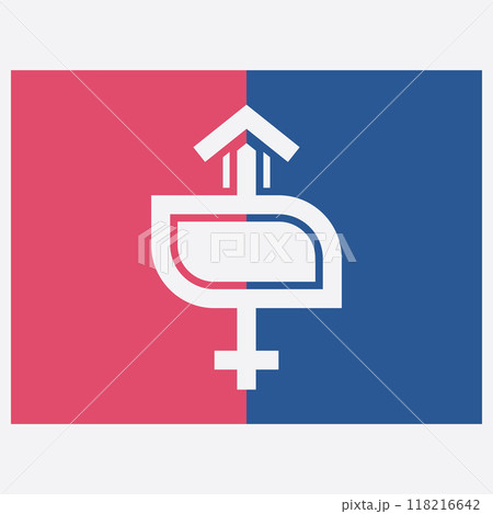 male and female gender logos 118216642