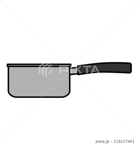 片手鍋のシンプルなイラスト 片手鍋のシンプルなイラスト 118217401