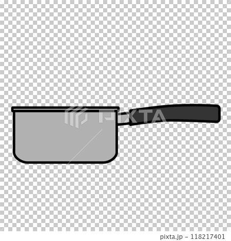 片手鍋のシンプルなイラスト 片手鍋のシンプルなイラスト 118217401