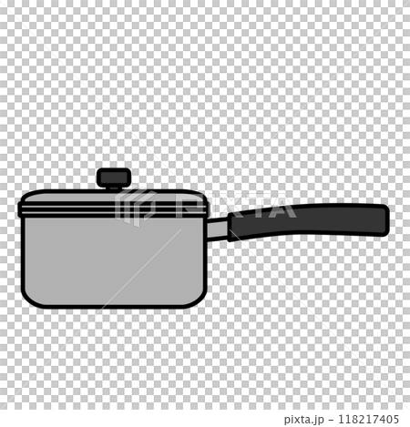 附蓋單手鍋簡單插畫 118217405