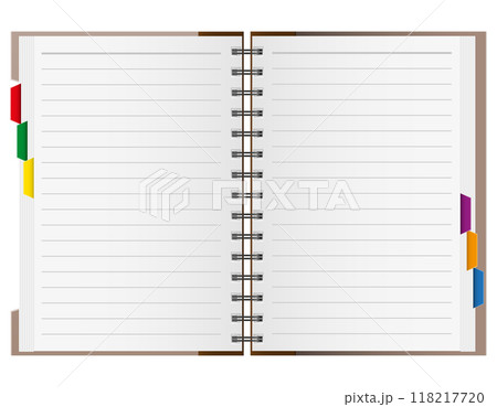 notebook for daily notes and reminders notepad cartoon stock vector illustration 118217720