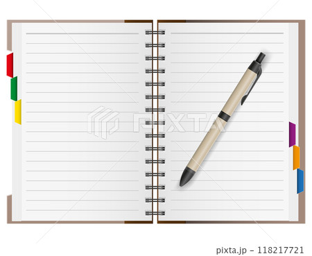 notebook for daily notes and reminders notepad cartoon stock vector illustration 118217721