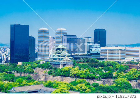 大阪城　都市風景 118217872