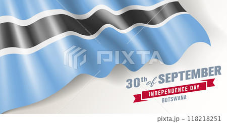 Botswana independence day vector banner, greeting card. 118218251