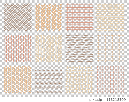 一組手繪針跡和針織圖案 118218509