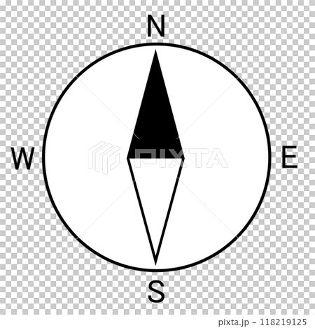 東西南北を示す方位磁針のアイコンイラスト 118219125