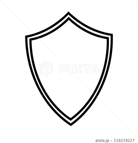 Frame shield icon element, outline border grunge shape icon, decorative doodle for design in vector illustration 118219227