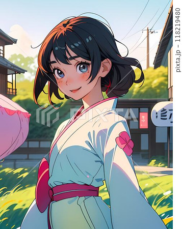 着物を着た女の子 118219480