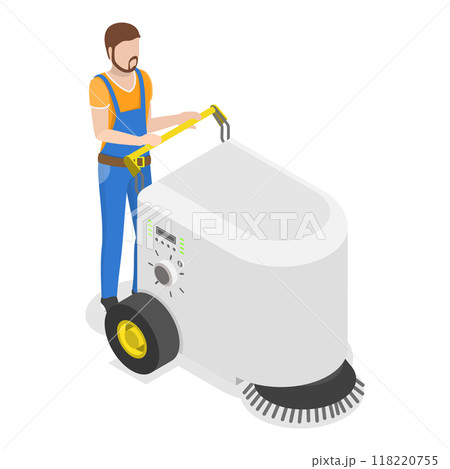 3D Isometric Flat Vector Illustration of Cleaning Service , Professional Hygiene Service. Item 2 118220755