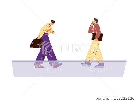 Successful businessmen walk on the glass ceiling. Successful businessmen walk on the glass ceiling. 118222126
