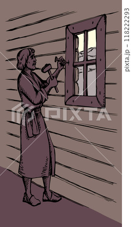 Vector illustration. The wise old masters 118222293