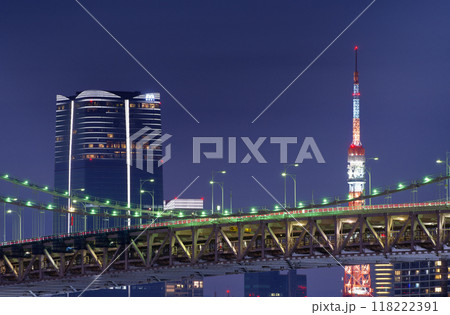 都市夜景　東京湾 118222391