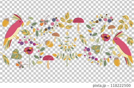 Autumn leaves and birds cute frame material Autumn frame material Autumn leaves and birds cute frame material Autumn frame material 118222500