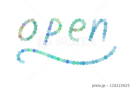 カラフルな手描きのopen看板 118222625