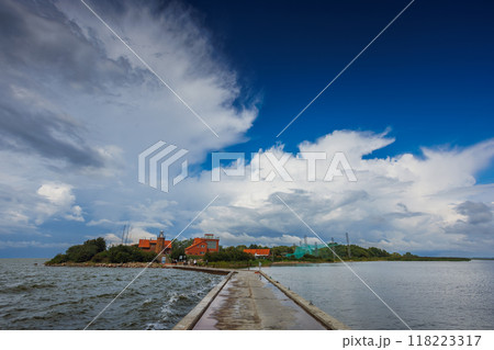 Vente Cape in Lithuania, bird ringing place. Ornithological Station one of the first bird ringing stations in Europe Vente Cape in Lithuania, bird ringing place. Ornithological Station one of the first bird ringing stations in Europe 118223317